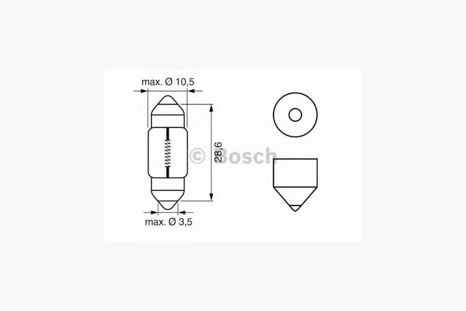 Indicator Bulb Osram 6438 C10W 28mm 12V SV8.5-8 Photo 2