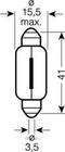 Indicator Bulb Osram 6453 C15W 41mm 24V SV8.5-8 photo 2