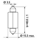 Indicator Bulb Osram 6480 C18W 41mm 24V SV8.5-8 photo 2
