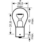 Indicator Bulb Osram 7506 P21W 12V 21W BA15s photo 2