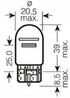 Indicator Bulb Philips 12066 W21/5W 12V W3X16q photo 2