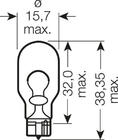 Indicator Bulb Philips 12067 W16W 12V W2.1x9.5d photo 2
