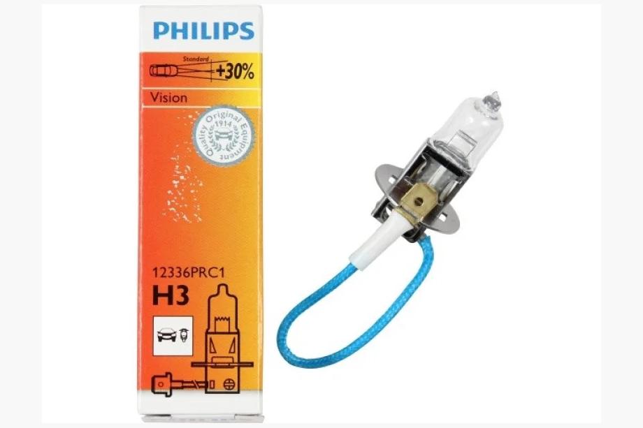 Philips H3 55W 12336PR Premium +30% Headlight Bulb Photo 1