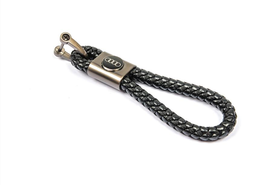 Audi Leather Keychain V1 with Audi Logo Image