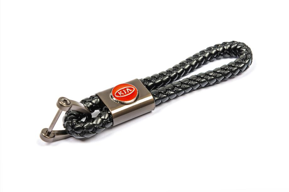 KIA Leather Keychain V1 with KIA Logo Image