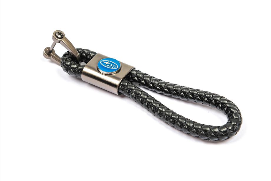 Subaru Leather Keychain V1 with Subaru Logo Photo 1