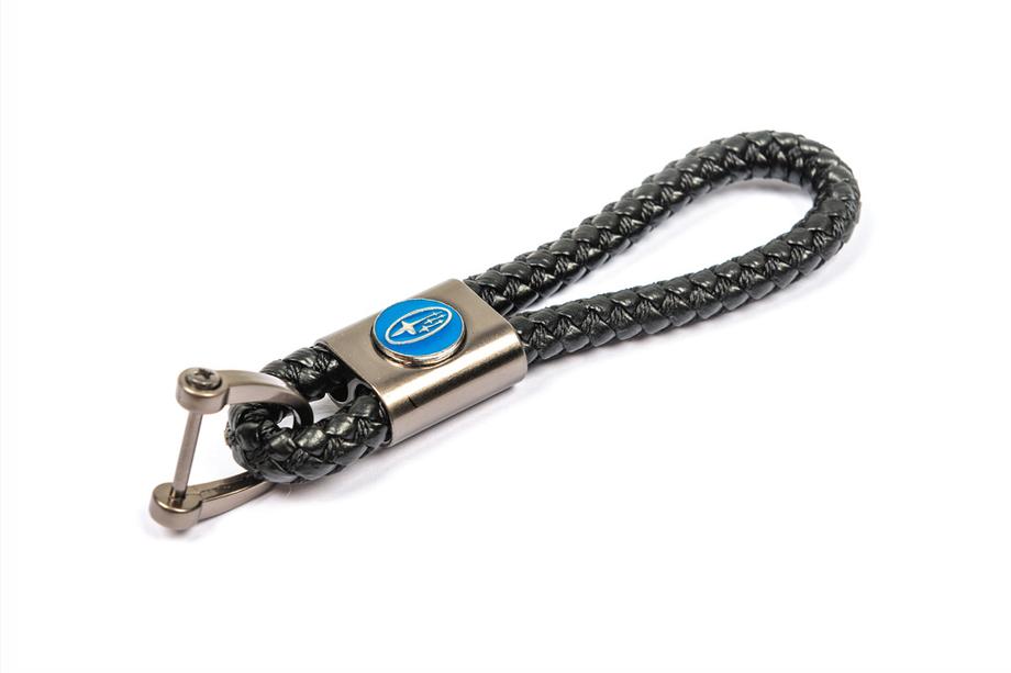 Subaru Leather Keychain V1 with Subaru Logo Photo 2