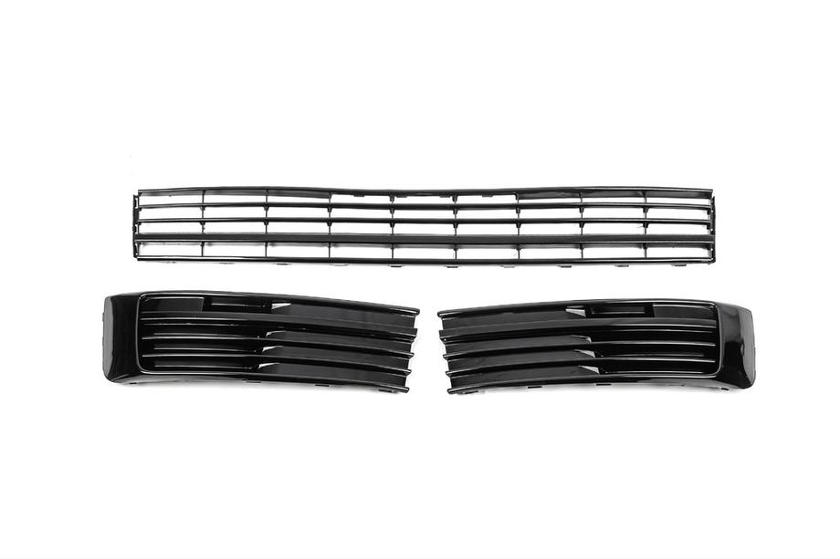 Volkswagen T6 2015-2024 Front lower grilles (3 pieces, gloss) Image