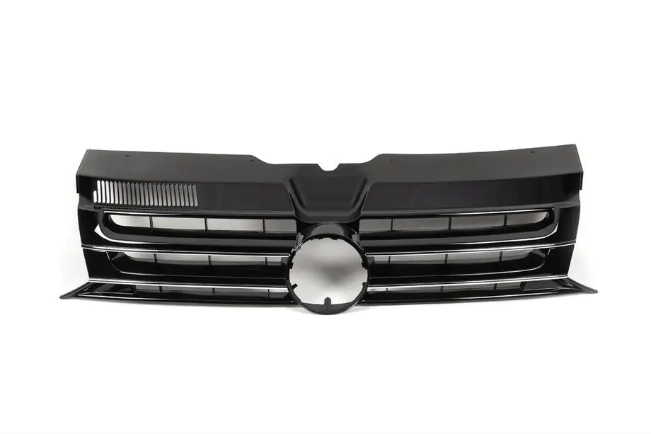 Volkswagen T5 2010-2015 Front Grille Gloss Black (for Emblem) Image