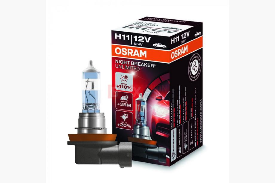 Osram H11 NightBreaker Unlimited 55W 64211NBU Headlight Bulb Image