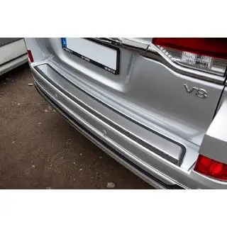 Rear bumper insert 2016+ (ABS+ stainless steel) Toyota Land Cruiser 200 2007-2021 photo 2