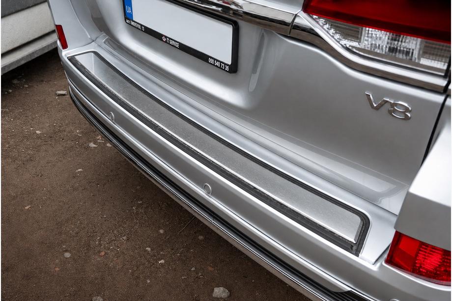 Toyota Land Cruiser 200 2007-2021 Rear bumper insert 2016+ (ABS+ stainless steel) Photo 2