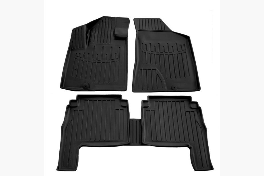 Hyundai Santa Fe 2 2006-2012 Rubber Floor Mats Stingray 3D 2006-2010 (5 pcs, Polyurethane) Image