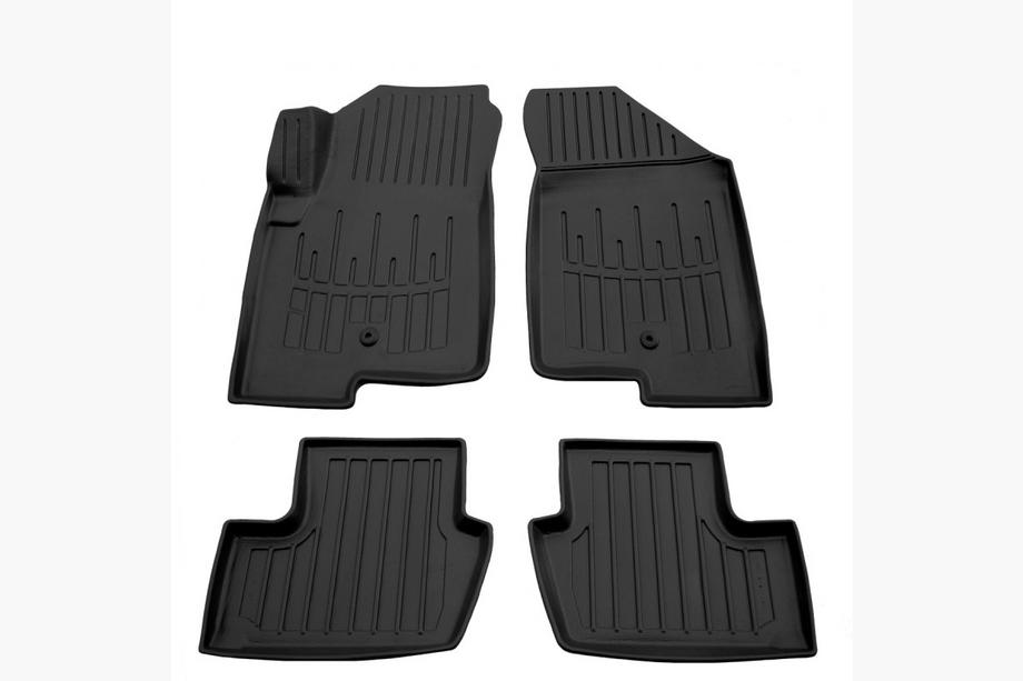 Jeep Compass 2006-2016 Stingray 3D Rubber Floor Mats (4 pcs, one clip on driver side) Image