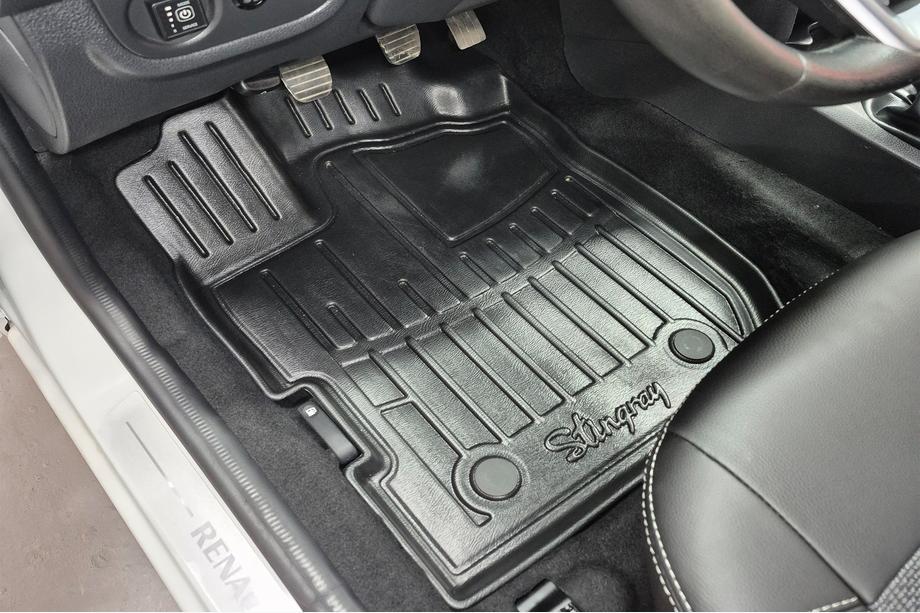 Renault Logan II 2013-2022 Stingray 3D Rubber Floor Mats (5 pcs, Polyurethane) Image