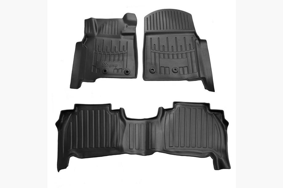 Lexus LX570/450d 2008-2022 Stingray 3D Rubber Floor Mats (2012-2021, 4 pcs, Polyurethane) Image