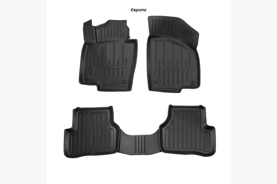 Volkswagen Passat B7 2012-2015 Stingray 3D Rubber Floor Mats (5 pcs, Polyurethane) Image