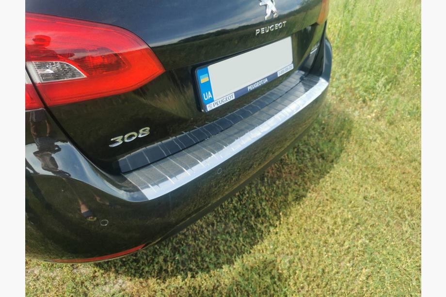 Peugeot 308 2014-2021 Rear bumper protector Carmos (SW, stainless steel) Image