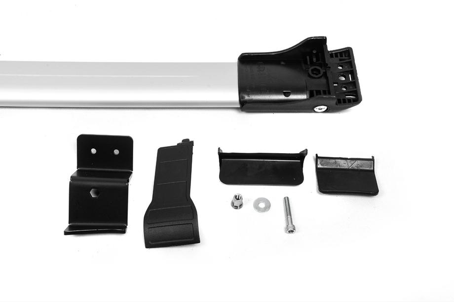 Renault Duster 2018-2024 Lockable roof cross bars for railings Wingbar V1 (2 pcs) Black Photo 11