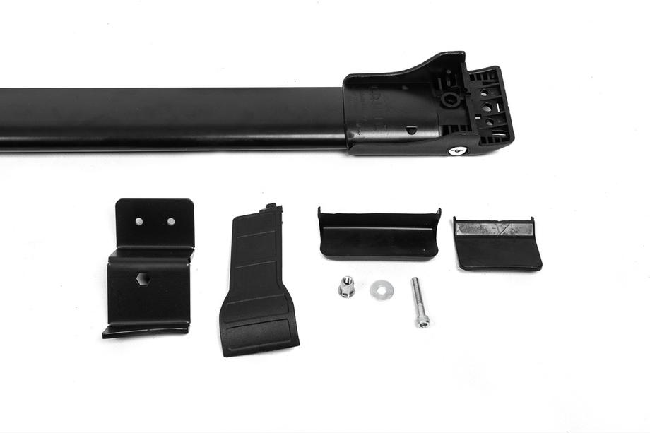 Renault Duster 2018-2024 Lockable roof cross bars for railings Wingbar V1 (2 pcs) Black Photo 13