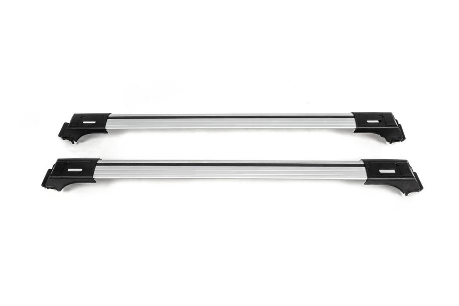 Lockable roof bars for standard roof rails Skybar V1 (2 pcs) up to 140cm, grey Photo 3