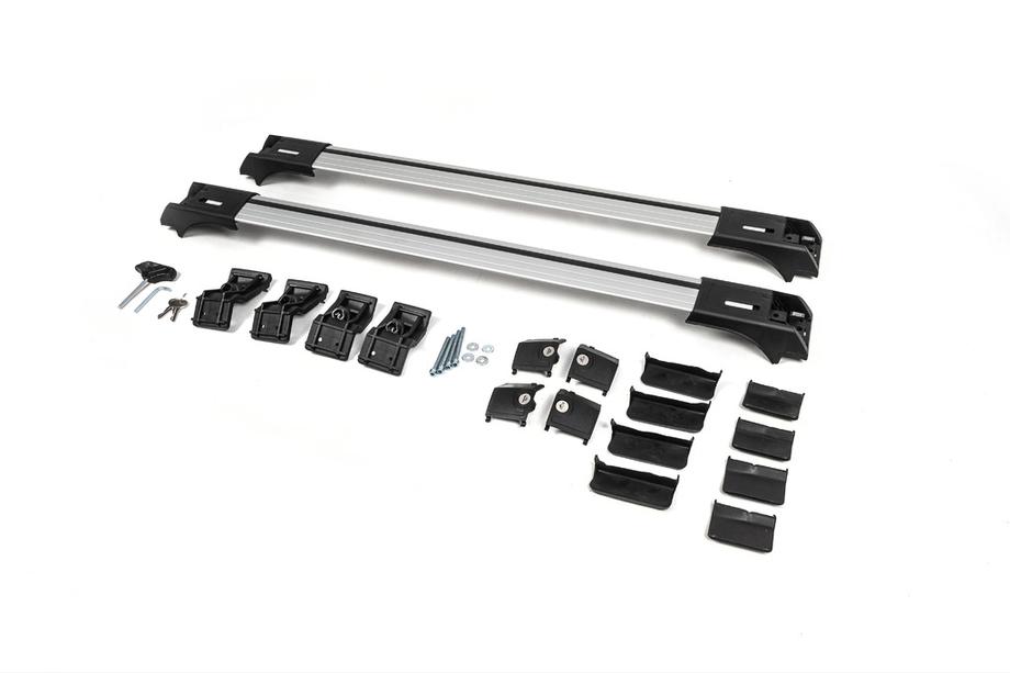 Lockable roof bars for standard roof rails Skybar V1 (2 pcs) up to 140cm, grey Photo 12