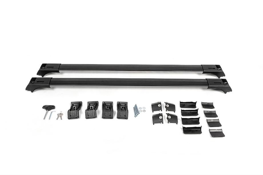 Lockable roof bars for standard roof rails Skybar V1 (2 pcs) up to 140cm, grey Photo 14