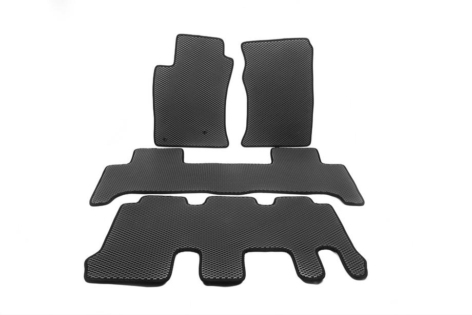 Lexus GX470 2002-2009 EVA Floor Mats (3 Rows, Black) Image