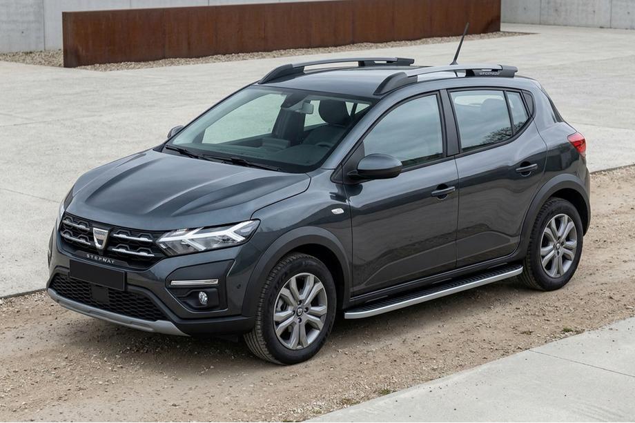 Dacia Sandero 2021- Side Steps Tayga Grey (2 pcs, Aluminum) Image