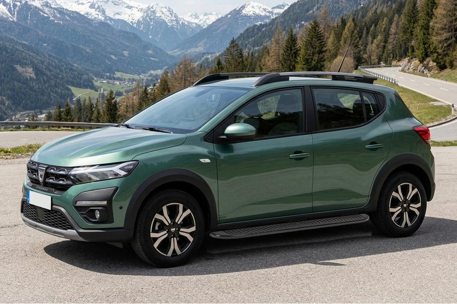 Dacia Sandero 2021- Side Steps Tayga Black (2 pcs, Aluminum) Image