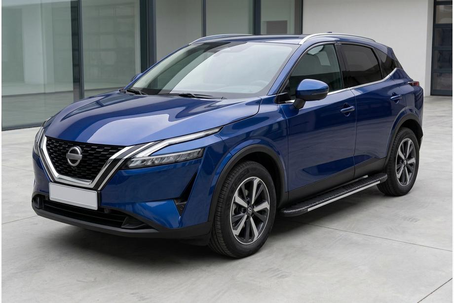 Nissan Qashqai 2021- Side Steps Bosphorus Grey (2 pcs, Aluminum) Image