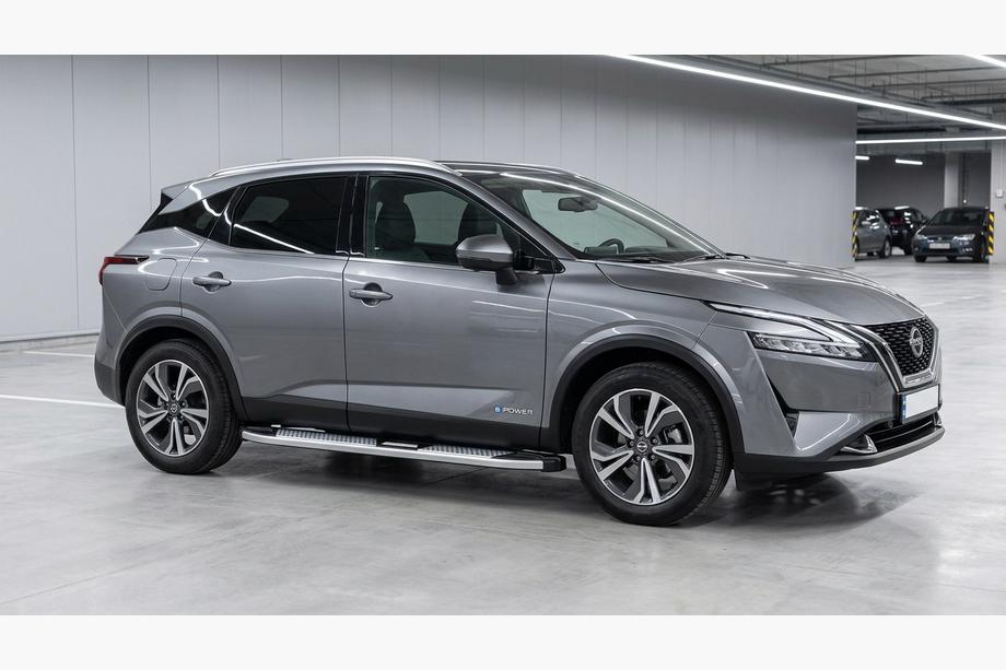 Nissan Qashqai 2021- Side Steps Mevsim Grey (2 pcs, Aluminum) Image