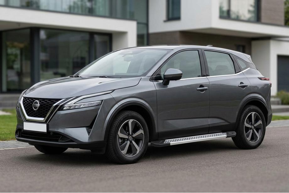 Nissan Qashqai 2021- Side Steps Vision New Grey (2 pcs, Aluminum) Image