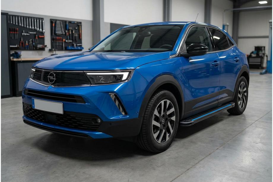 Opel Mokka 2021- Side Steps Maya Blue (2 pcs, Aluminum) Image