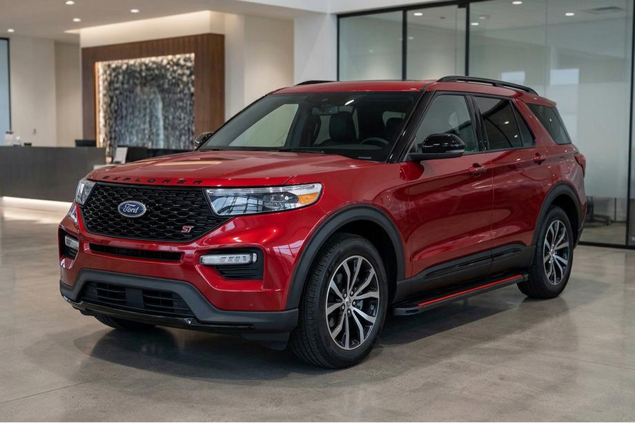 Ford Explorer 2019- Side Steps Maya Red (2 pcs, Aluminum) Image