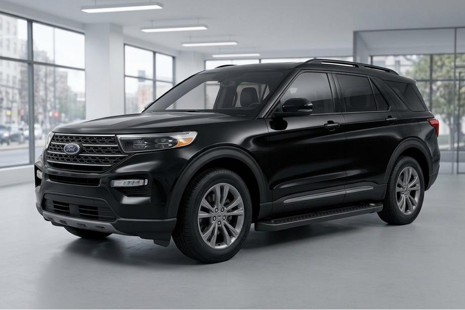 Ford Explorer 2019- Side Steps Allmond Black (2 pcs, Aluminum) Image