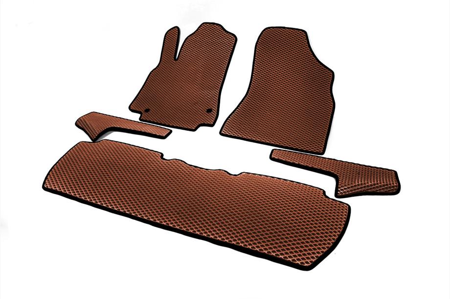 Peugeot Partner Tepee 2008-2018 EVA Floor Mats (brick red) Front + rear + door sills (5 pcs) Photo 2
