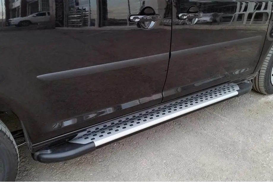 Volkswagen Caddy 2020- Side Steps Allmond Grey (2 pcs, Aluminum) Image
