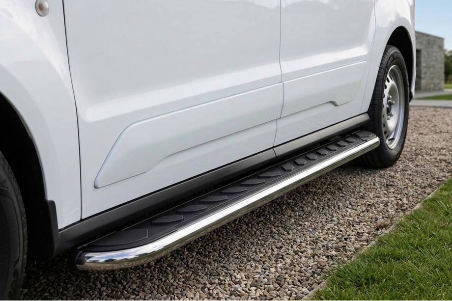 Volkswagen Caddy 2020- Side Steps Maydos V1 (2 pcs, Aluminum & Stainless Steel) Image