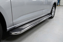 Volkswagen Caddy 2020- Side Steps Maydos V2 (2 pcs, Aluminum & Stainless Steel) photo 1