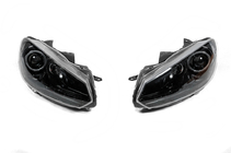Volkswagen Golf 6 2008-2014 Front Headlights Black (2 pcs, LED) photo 1