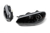 Volkswagen Golf 6 2008-2014 Front Headlights Black (2 pcs, LED) photo 2