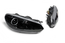 Volkswagen Golf 6 2008-2014 Front Headlights Black (2 pcs, LED) photo 3