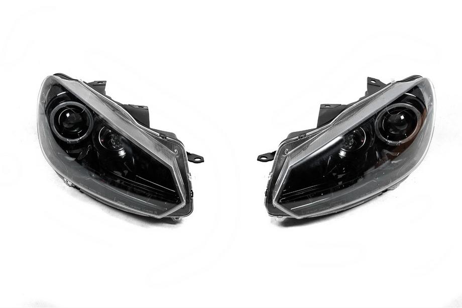 Volkswagen Golf 6 2008-2014 Front Headlights Black (2 pcs, LED) Image
