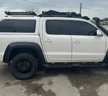 Volkswagen Amarok 2010-2022 Side Steps Dakar V2 with LED (2 pcs, metal) photo 7