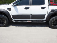 Toyota Hilux 2006-2015 Side Steps Dakar Black V2 without Lighting (2 pcs, Metal) photo 2