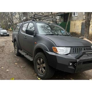Side Steps Dakar V2 with LED (2015-2019, 2 pcs, metal) Mitsubishi L200 2015-2024 photo 2