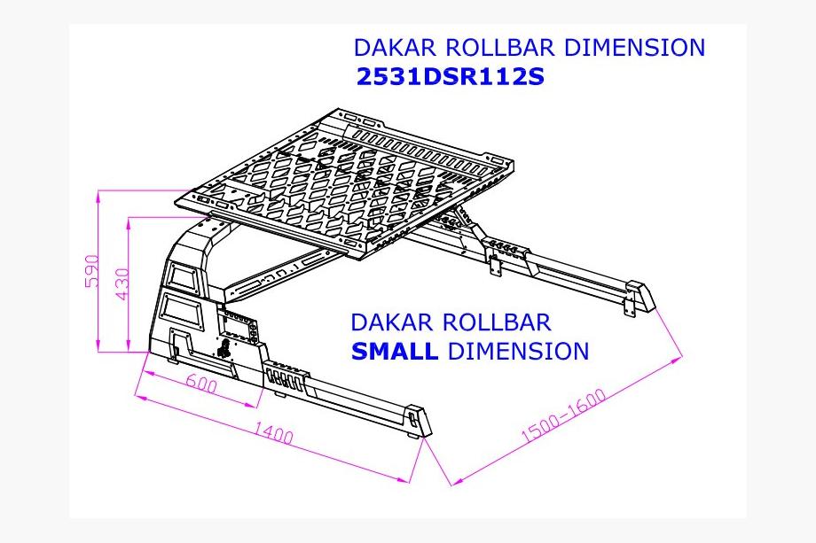 SsangYong Musso II 2018– Roll Bar with Basket Dakar Photo 5
