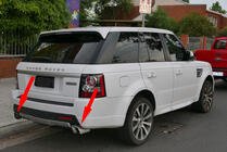 Range Rover Sport 2005-2013 Exhaust Tips V2 (2 pcs, stainless steel) photo 1
