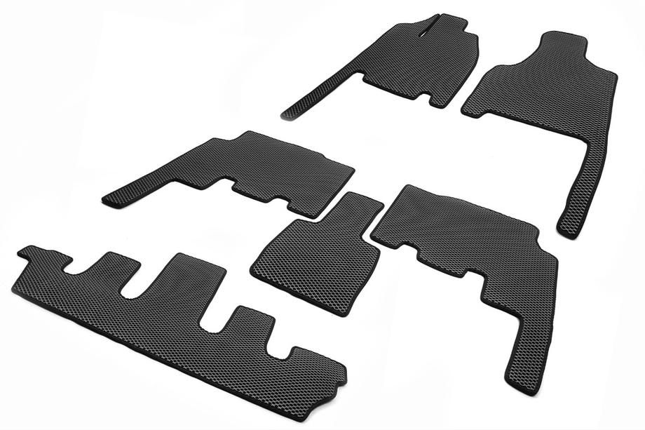 Chrysler Voyager 2001-2007 Floor mats (3 rows, EVA, Black) Image